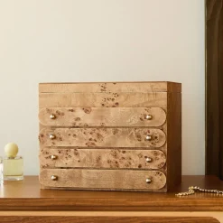 West Elm Emma Chamberlain Burl Jewelry Box