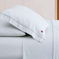 West Elm Emma Chamberlain Embroidered Stripe Sheet Set