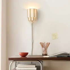 West Elm Emma Chamberlain Faceted Plug-In Sconce (7")