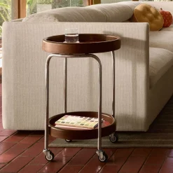 West Elm Emma Chamberlain Perforated Round Coffee Cart (17")