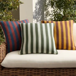 West Elm Emma Chamberlain Reversible Bold Stripe Outdoor Pillow