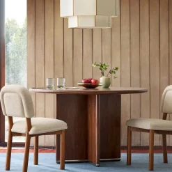West Elm Emma Chamberlain Round Wood Dining Table (48")