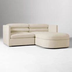 West Elm Emma Chamberlain Stacked 3-Piece Ottoman Sectional (76")