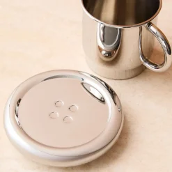 West Elm Emma Chamberlain Stainless Steel Mug & Button Saucer Set