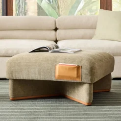 West Elm Emma Chamberlain Upholste Pocket Ottoman