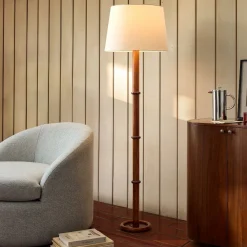 West Elm Emma Chamberlain Wood & Lacquer Floor Lamp (63")
