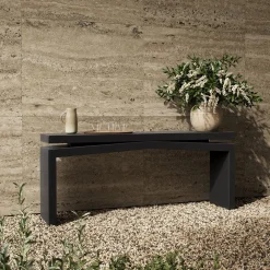 West Elm Emmerson Concrete Outdoor Console Table (79")