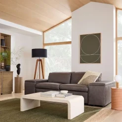 West Elm Enzo Leather Reclining Sofa (77"–93")