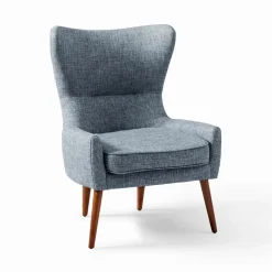 West Elm Erik Wing Upholstered Chair - Tweed