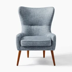 West Elm Erik Wing Upholstered Chair - Tweed