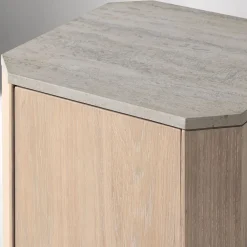 West Elm Essex Cerused Marble Nightstand (18")