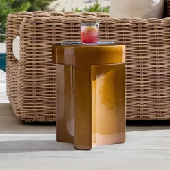 West Elm Essie Ceramic Indoor/Outdoor Side Table (13")