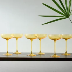 West Elm Estelle Colo Glass Champagne Coupe (Set of 6)