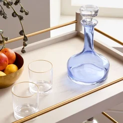 West Elm Estelle Colored Glass Vogue Decanter