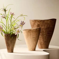 West Elm Eula Metal Vases