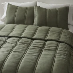 West Elm European Flax Linen Comforter & Shams