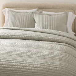 West Elm European Flax Linen Linework &