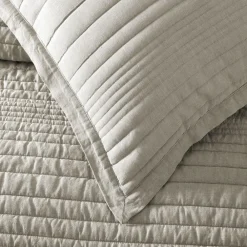 West Elm European Flax Linen Linework &