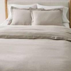 West Elm European Flax Linen Merrow Edge Duvet Cover & Shams