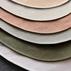 West Elm European Linen Oval Placemats