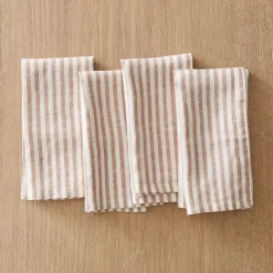 West Elm European Linen Stripe Napkin Sets