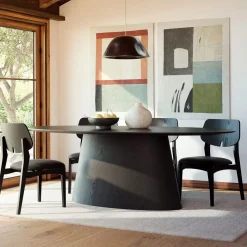 West Elm Eurydice Oval Plinth Dining Table (86")