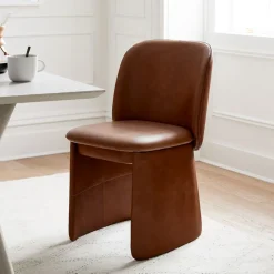 West Elm Evie Leather Dining Chair