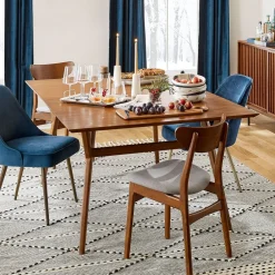 West Elm Extra Deep Mid-Century Extendable Dining Table (72"–92") - Acorn