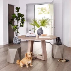 West Elm Faceted Outdoor Side Table (18")