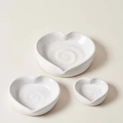 West Elm Farmhouse Pottery Heart Dish