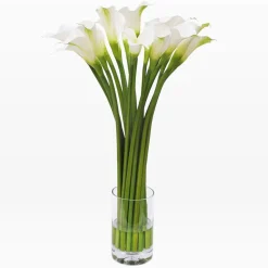 West Elm Faux Calla Lilly Bouquet w/ Vase