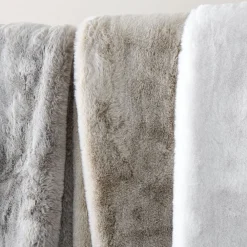 West Elm Faux Fur Chinchilla Throw