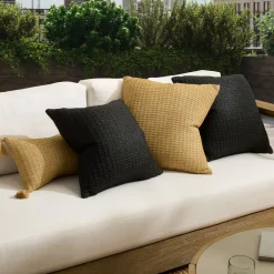 West Elm Faux Jute Indoor/Outdoor Pillow