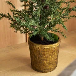 West Elm Faux Pine Tree w/ Pine Cones