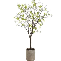 West Elm Faux Potted Blossom Tree In Cement Pot