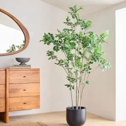 West Elm Faux Potted Green Leaf Tree