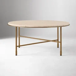West Elm Fay Travertine Coffee Table (30")