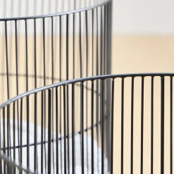 West Elm Fine Line Metal Round Baskets
