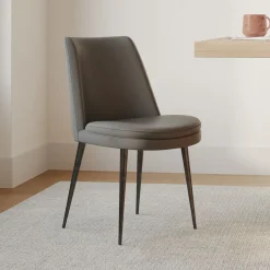 West Elm Finley Low-Back Leather Dining Chair (Set of 2)