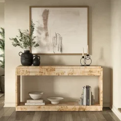 West Elm Finlo Burled Entryway Wood Console (60")