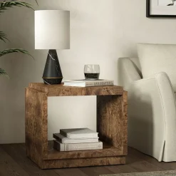 West Elm Finlo Burled Side Table (–)