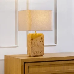 West Elm Finlo Burled Table Lamp (22")