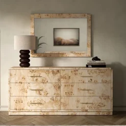 West Elm Finlo Burled Wood 6-Drawer Dresser (68")