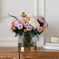 West Elm Fleck Fluted Glass Vase