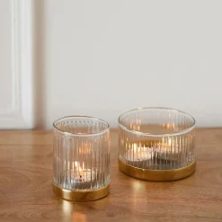 West Elm Fleck Fluted Glass Votive Set