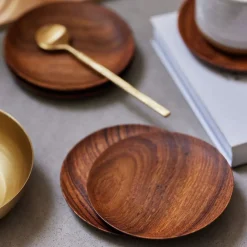 West Elm Fleck Reclaimed Teak Coasters (Set of 4)
