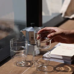 West Elm Fleck Stackable Glass Tumblers (Set of 4)