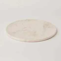 West Elm Fleck White Marble Platter