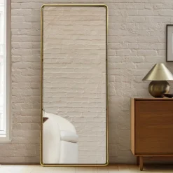 West Elm Floating Frame Metal Floor Mirror