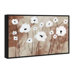 West Elm Flower Field Landscape Framed Canvas Wall Art